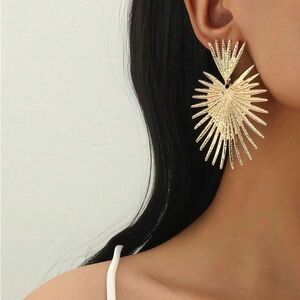 Gold‎ Sunburst Earrings